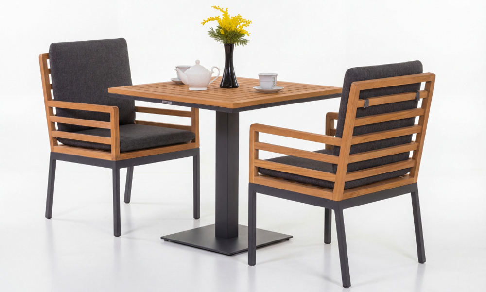 Стол обеденный Ideal Patio ЭГМОНТ из тика 80x80 резервный дубль