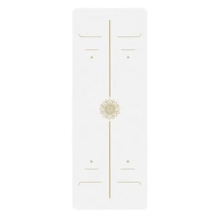 ULTRAцепкий 100% каучуковый коврик для йоги Simple Mandala White 185*68*0,5 см