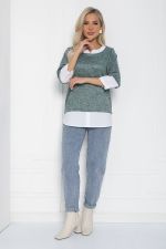 Джемпер Нежный акцент (мята) Б12615-4 LT Collection