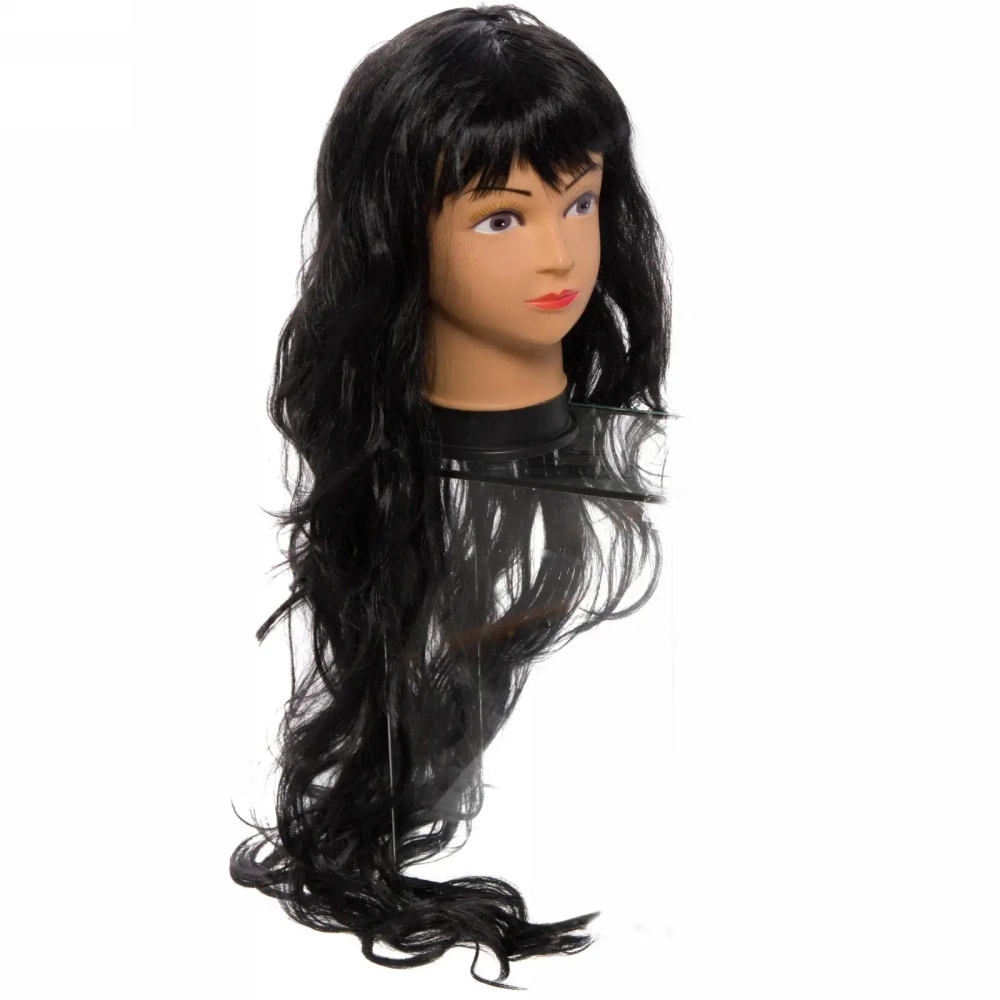 Парик карнавальный «Очарование» (волнистые локоны 90 см), Черный