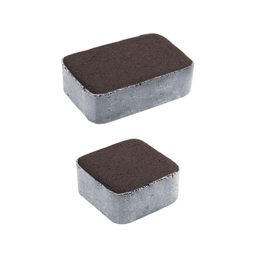 Тротуарная плитка КЛАССИКО - Стандарт Коричневый, комплект из 2 видов плит