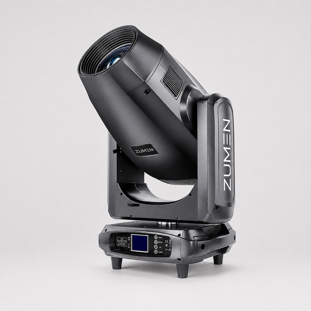 PL-A1200F — гибридная вращающаяся голова BSWF 1200 Вт CMY с зумом 5°–50°