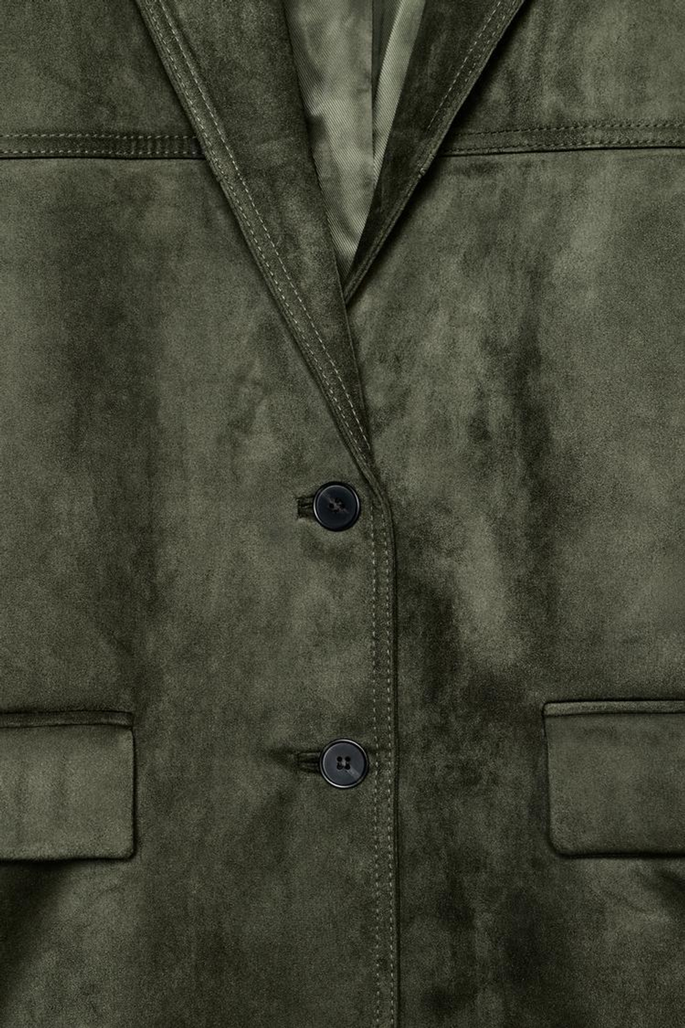 ZARA БЛЕЙЗЕР ПОД ЗАМШУ, ЦВЕТ МХА