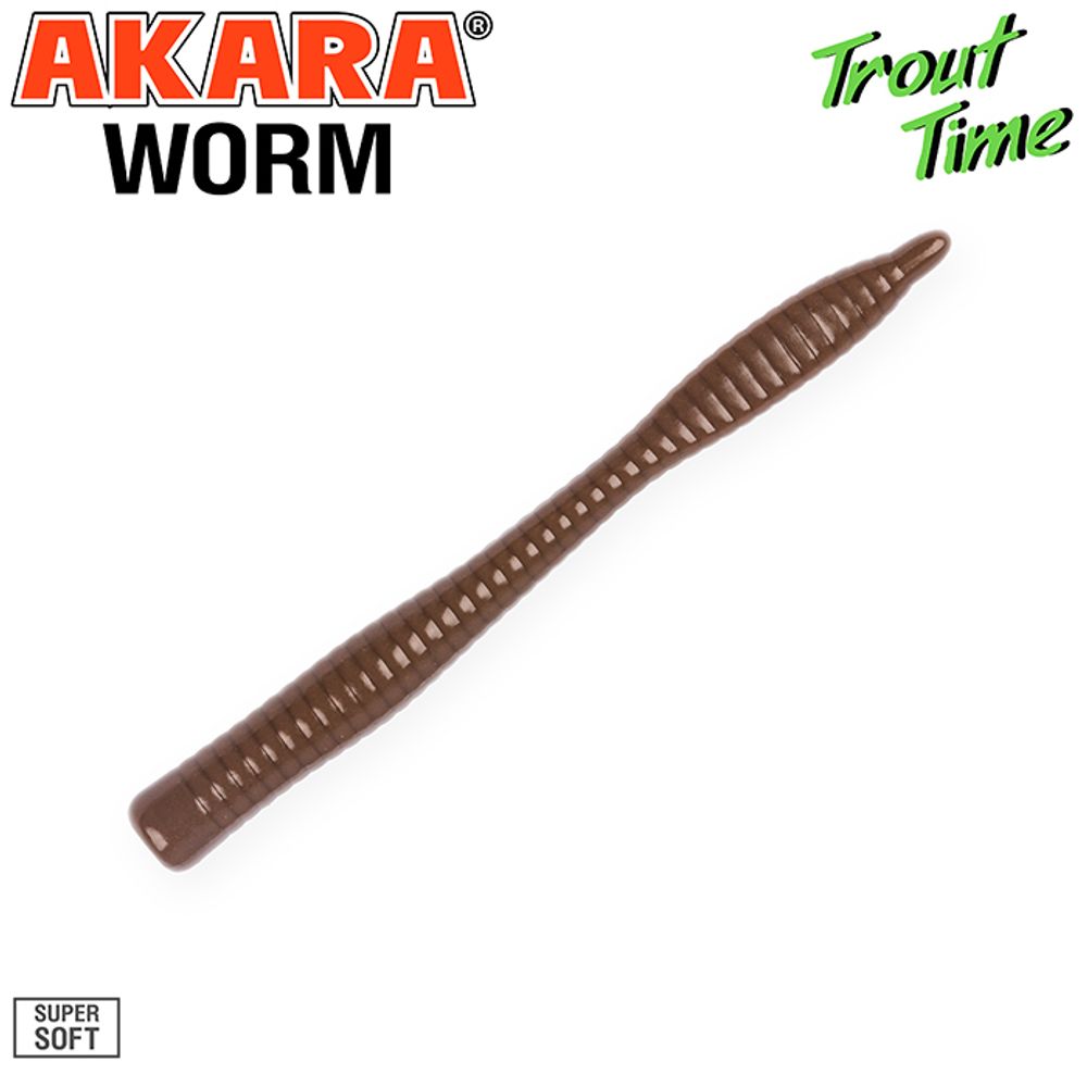 Силиконовая приманка Akara Trout Time WORM 3 Tu-Frutti 458 (10 шт.)
