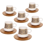 Кофейный набор 12 предметов «Восточная сказка» ( 6кружек 90мл+6 блюдец), узоры