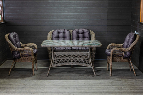 Комплект мебели из искусственного ротанга Мэдисон (Medison) Lunch set с подушками на сидение и спинку