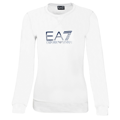 Женская Кофта теннисная EA7 Woman Jersey Sweatshirt - white