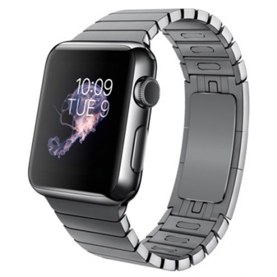 Часы смарт Apple Watch 42мм (черный стальной с застежкой "бабочка" на кнопках )