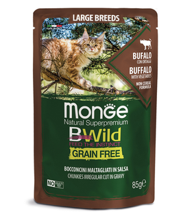 Монж Cat BWild Grain Free Взрослые кошки Буйвол с овощами 85гр.