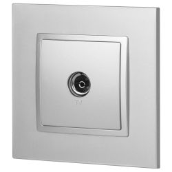 14-3101-03 ЭРА Розетка TV одиночная, IP20, Эра Elegance, алюминий