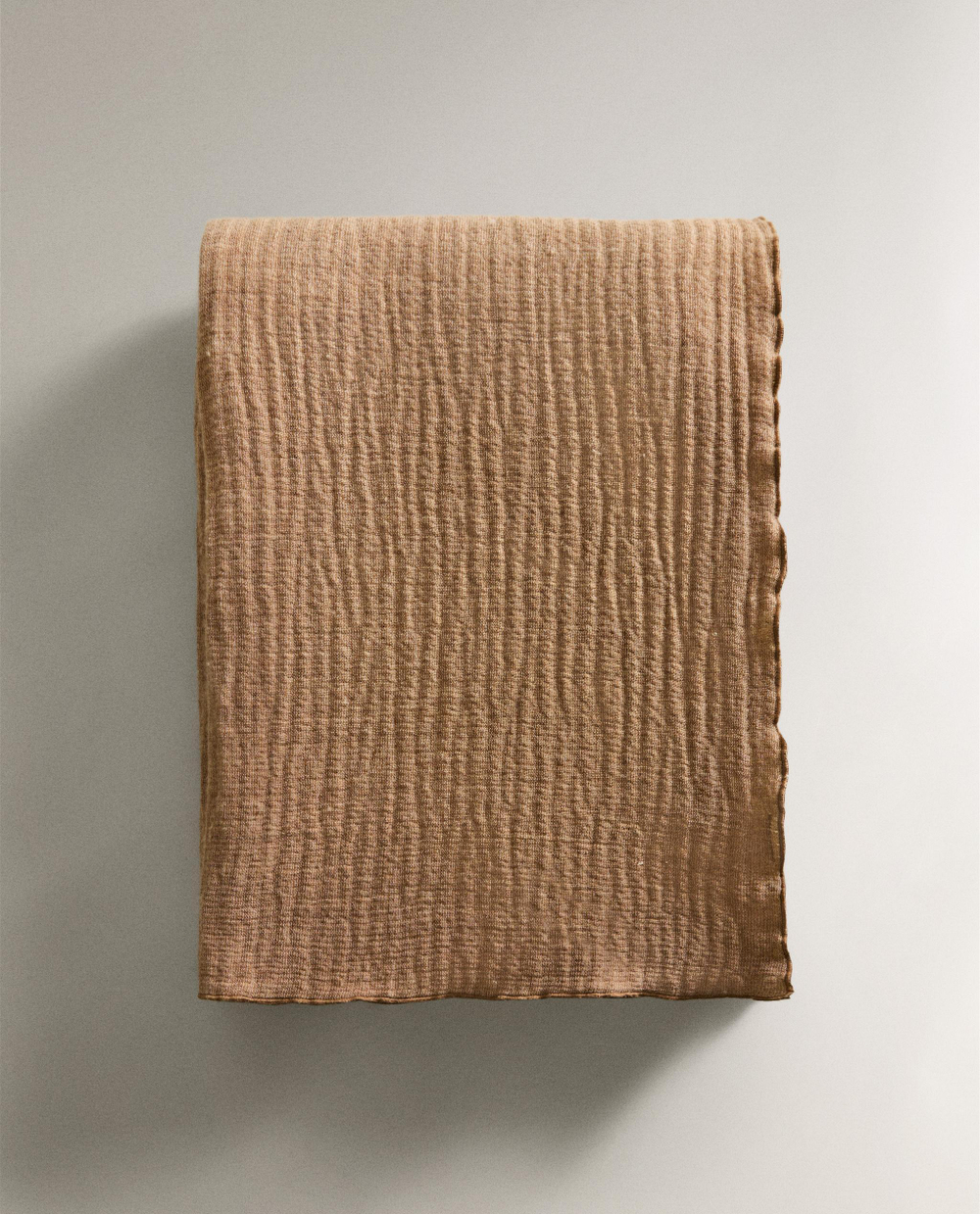Zara Home плед из хлопка, бежевый