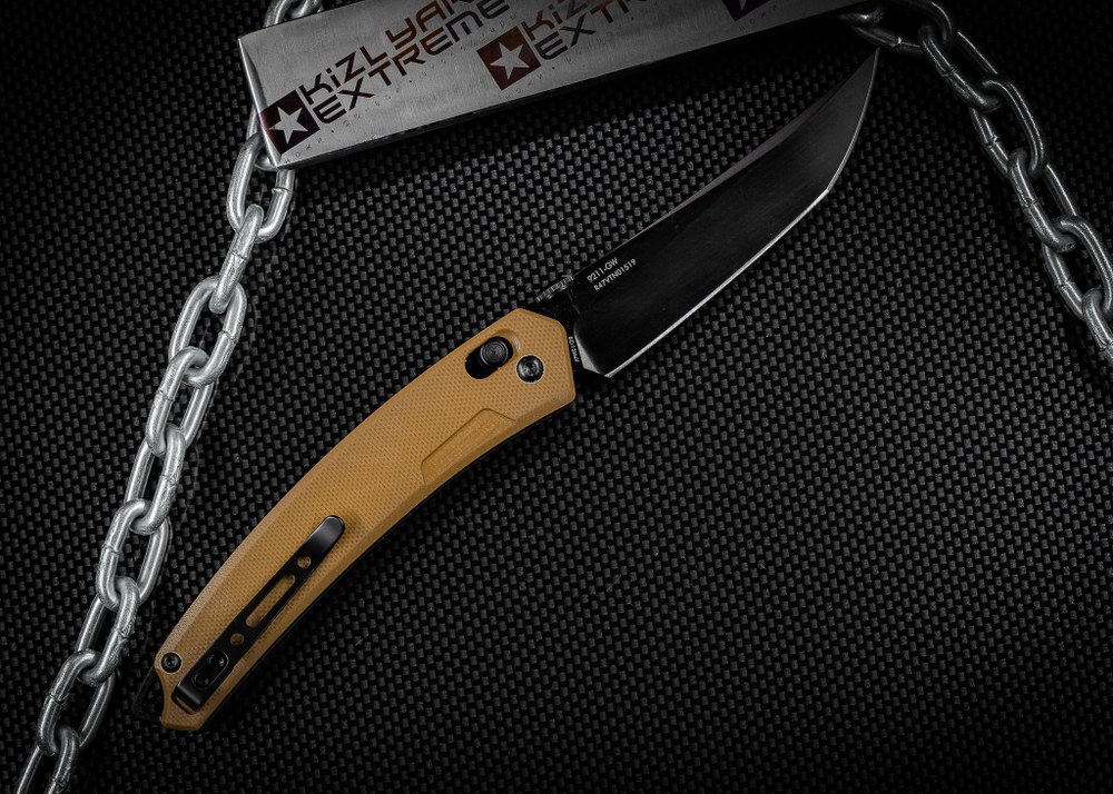 Складной нож SRM 9211-GW BlackWash сталь 8Cr13MOV рукоять Tan G10