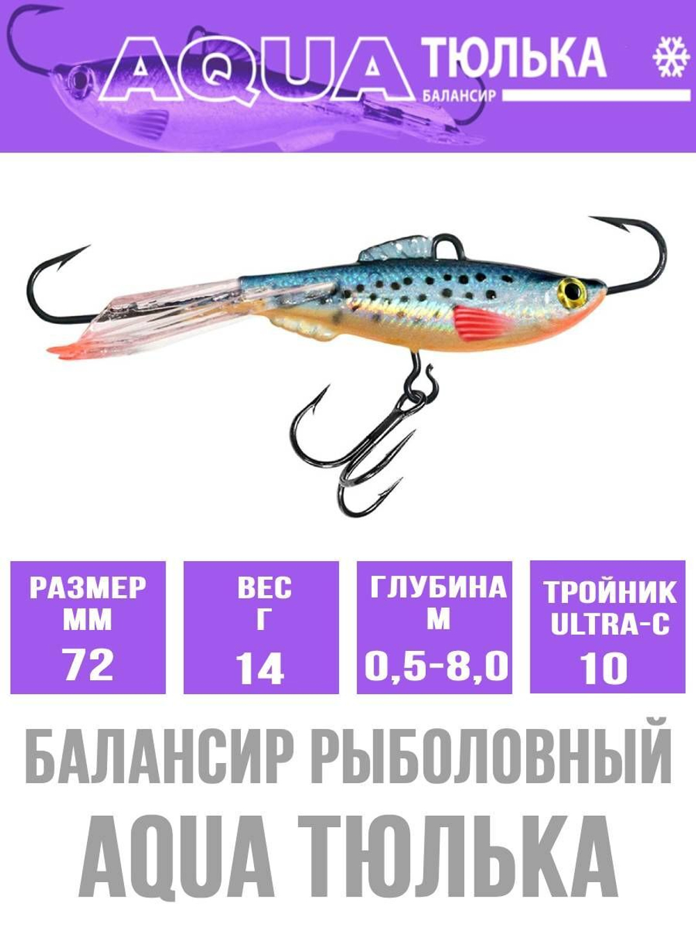 Балансир для рыбалки AQUA ТЮЛЬКА