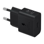 Сетевое зарядное устройство Samsung мощностью 25 Вт (USB-C) (GaN) и кабель USB-C (1 м) (EP-T2510), Чёрный