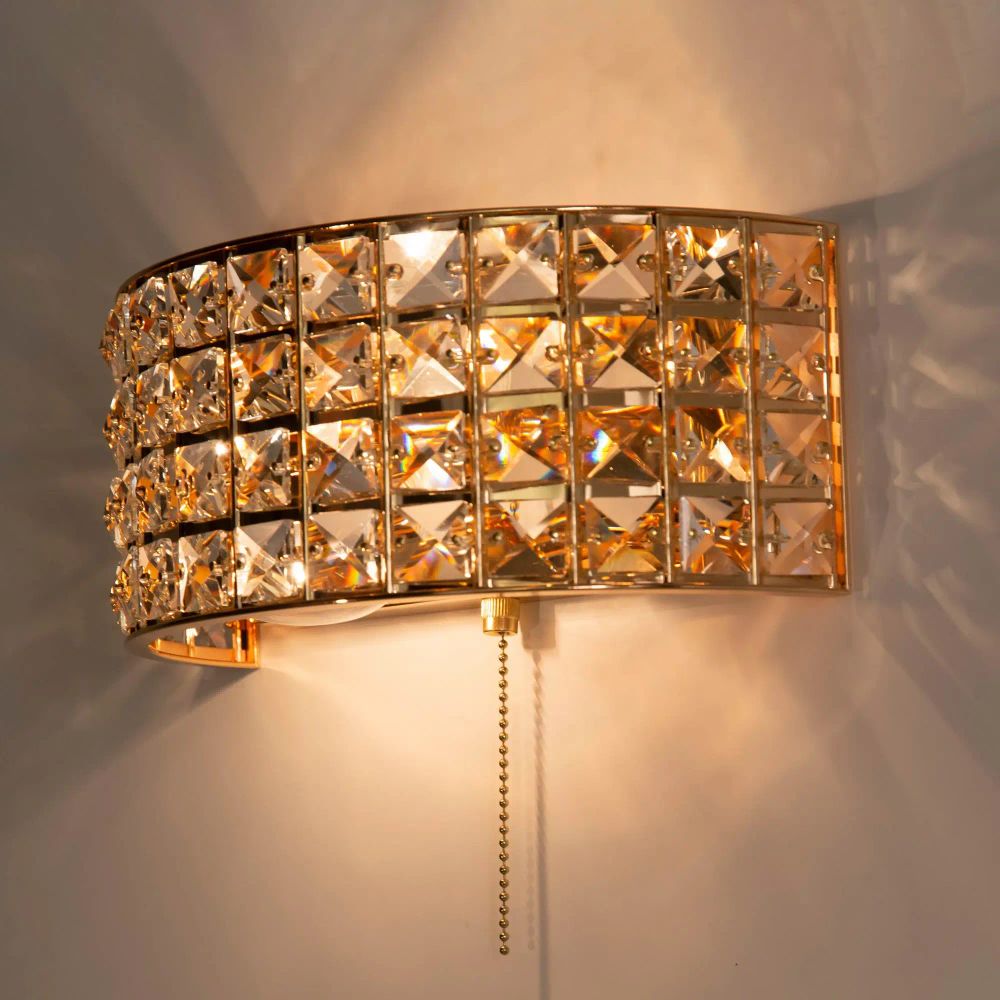 Citilux Портал CL324302 Бра хрустальное с выключателем Золото