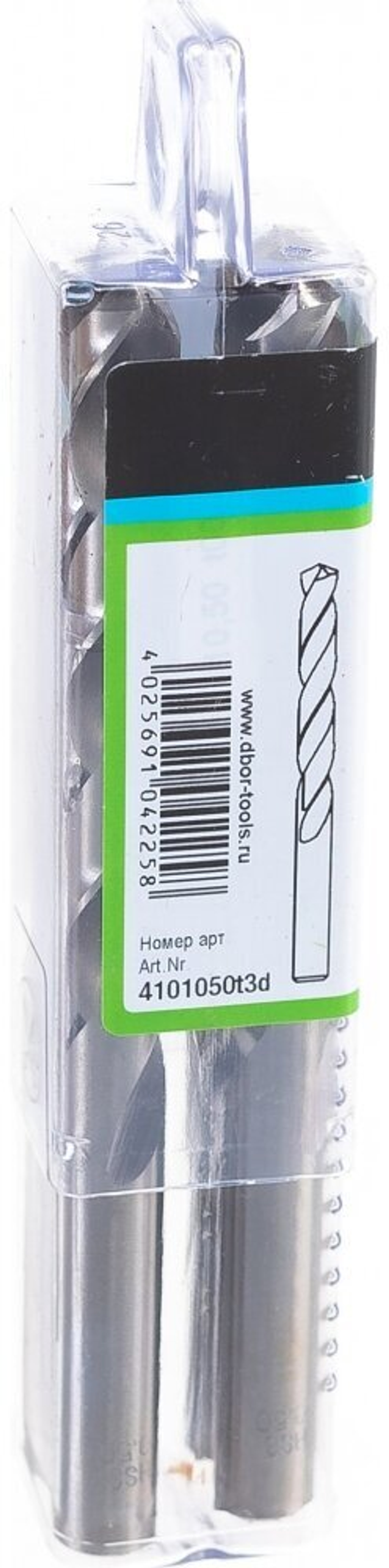 Сверло по металлу шлифованное HSS-G DIN 338 (10.5x87х133 мм) D.BOR 4101050T3D