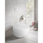 Унитаз приставной Azario Grado 365х570х410 безободковый, смыв "Торнадо", в комплекте с быстросъемным сидением микролифт (AZ-2141D-UQ1)