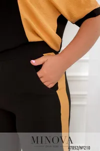 Костюм 210-Черный-желтый Minova