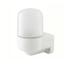 Светильник для сауны настенный угловой белый (150х110х110 мм, IP54, 60 Вт, основание-поликарбонат)