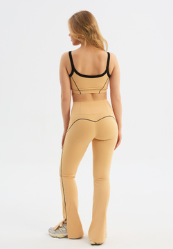 Брюки клёш SIA бежевые