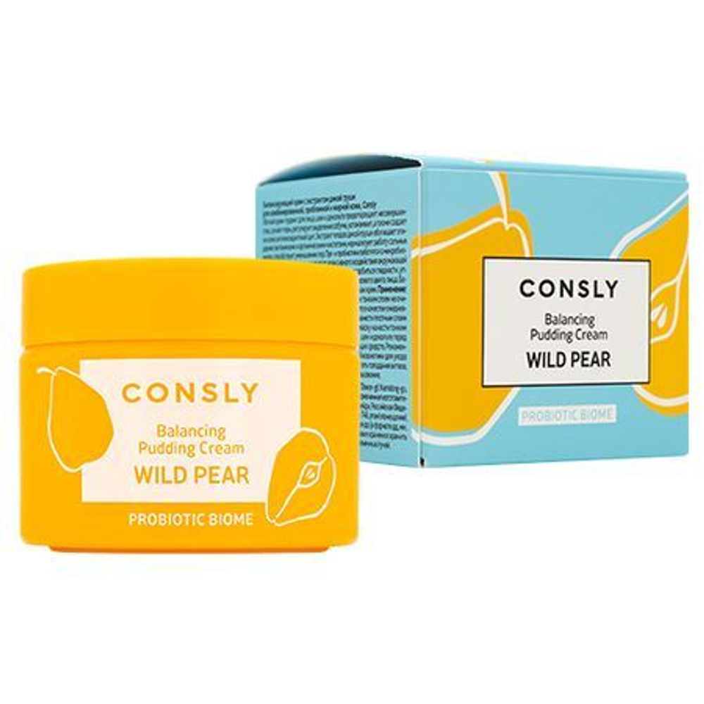 Крем для лица с экстрактом груши CONSLY Probiotic Biome Balancing Wild Pear Pudding Cream 50 мл