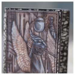 Обложка для документов «Городские мотивы» бордовая