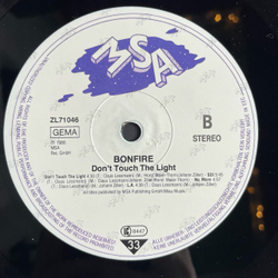 Винтажная виниловая пластинка LP Bonfire Dont Touch The Light (Germany 1986)