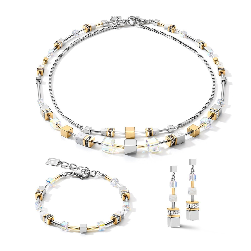 Серьги Coeur de Lion 4-In-1 Gold-Silver 5007/21-1617