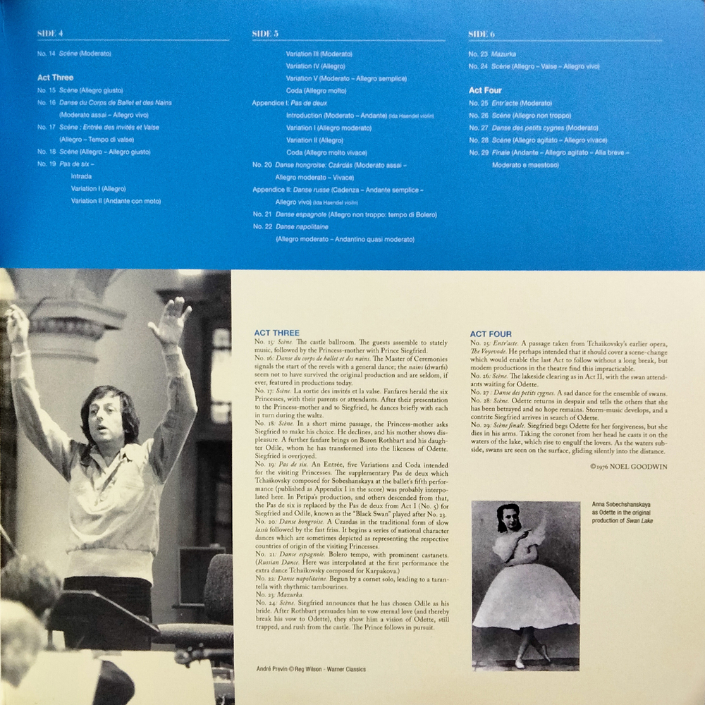 London Symphony Orchestra, Andre Previn / Tchaikovsky: Swan Lake (3LP)