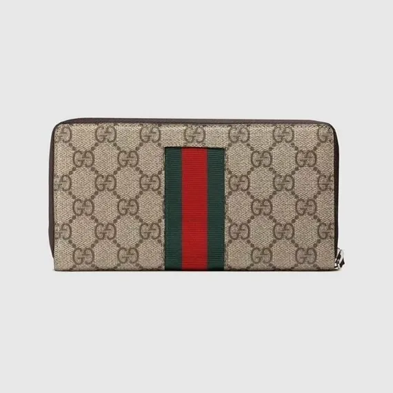 Кошелек на молнии Gucci GG из холщовой ткани Supreme