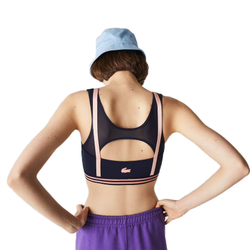 ТОП теннисный Lacoste Contrast Accents And Cut-Outs Sports Bra - небесный