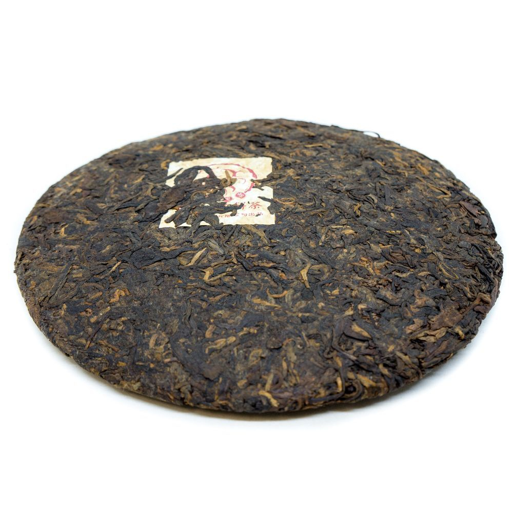 59301 Чай прессованный черный Пуэр Шу "Тулинь, 8504", ци цзы бин 357гр