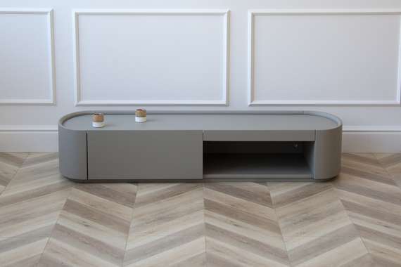 Тумба Lagom под ТВ 1 ящик 1 полка ширина 140 см (серый)