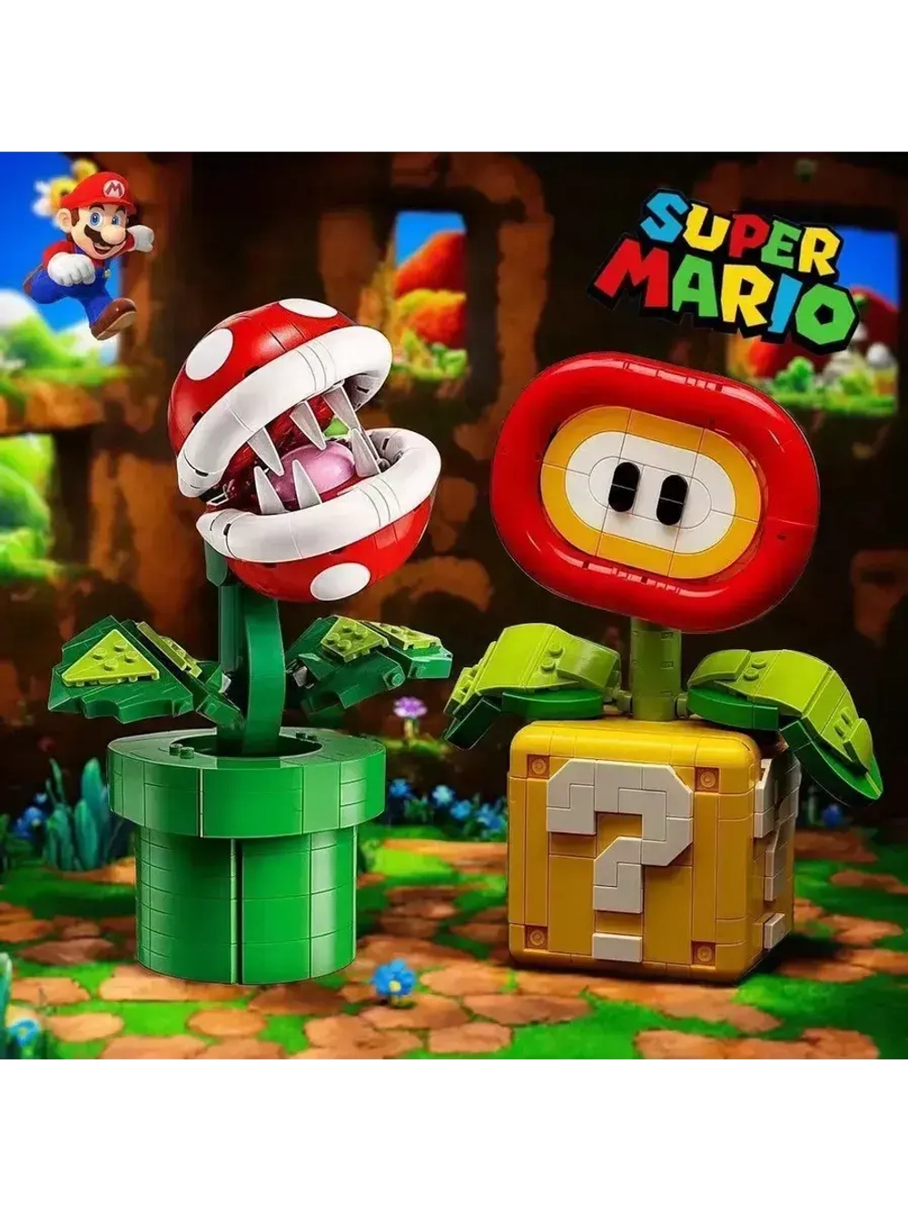 Конструктор Марио Растение-Пиранья 538 деталей