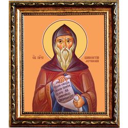 Викентий Леринский преподобный. Икона на холсте.