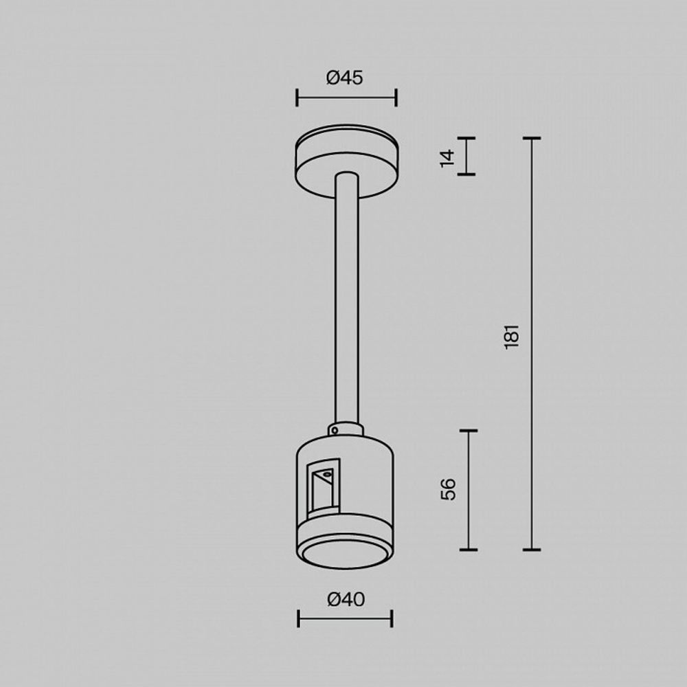 Основание на штанге Maytoni Accessories for tracks Flarity TRA156C-IPCL1-BS