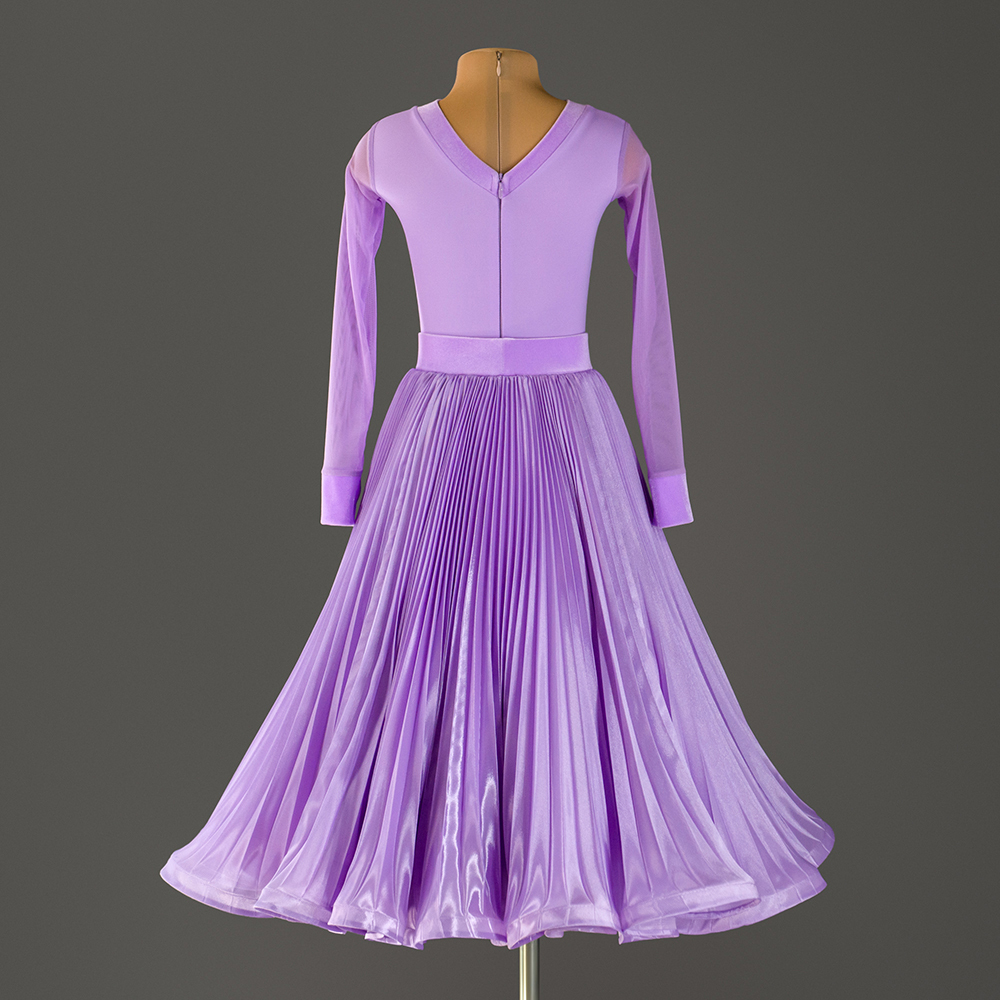 Lilia 20-112-01-C | Платье с аппликацией для спортивных бальных танцев | Vasileva Dance