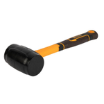 Киянка резиновая черная 450 гр с фиберглассовой рукояткой INGCO