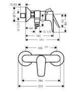 Смеситель для душа Hansgrohe 71760000 Talis E