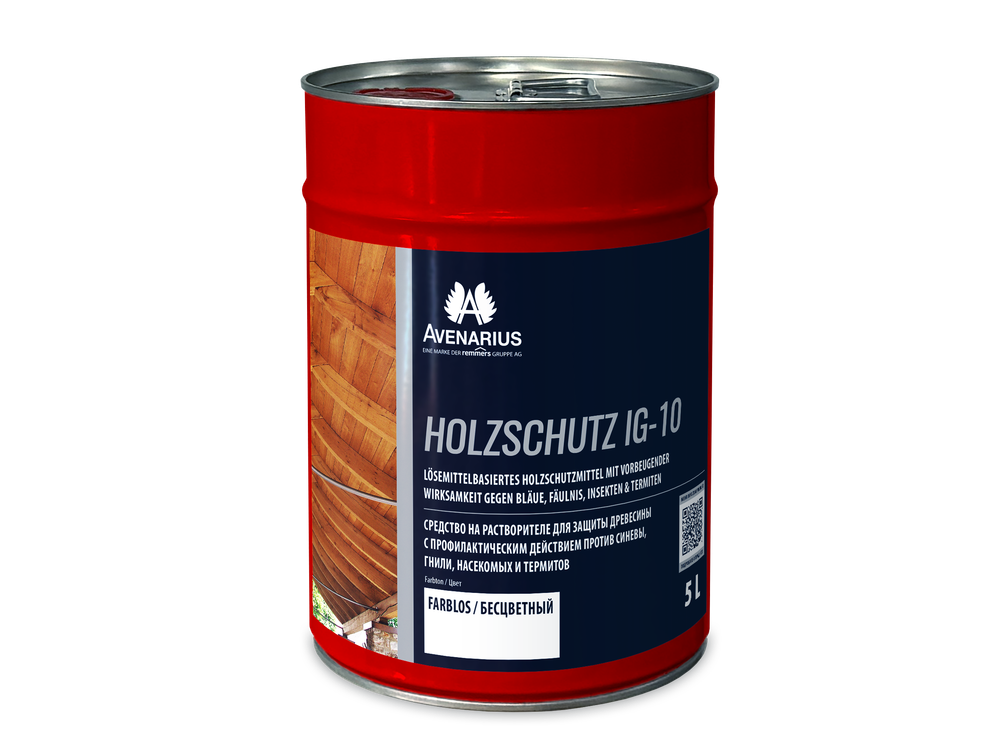 Avena Holzschutz IG-10 бесцветный антисептик для древесины 0,75 л, 5 л, 10 л, 20 л