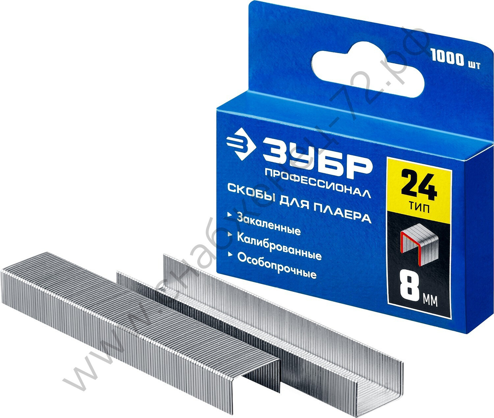ЗУБР 8 мм, тип 24, 1000 шт, скобы для плайера (31555-08)