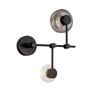 Светильник настенный LED 2*3W 3000K SL6005.401.02 чёрный/дымчатый/прозрачный Vallo ST-Luce