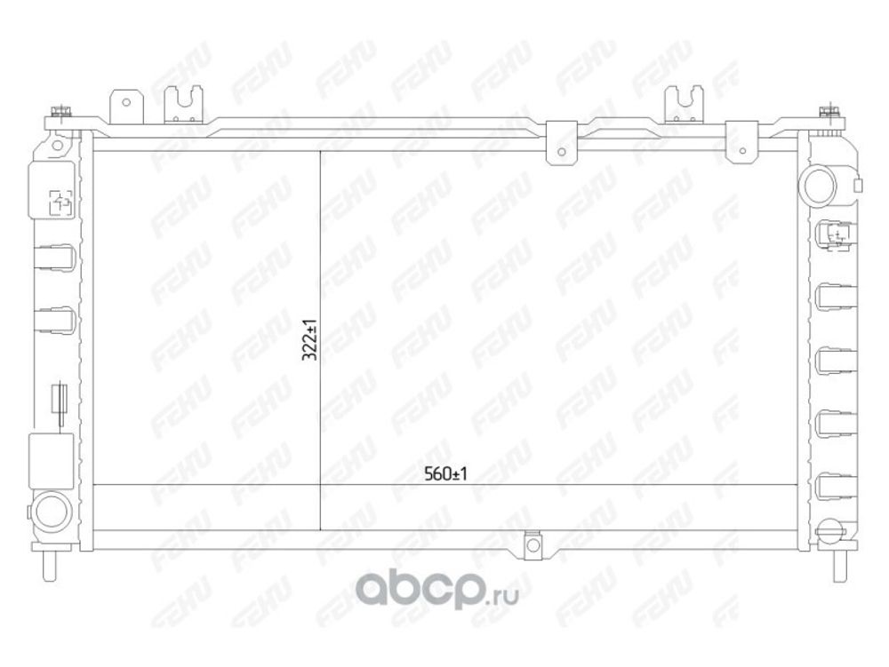 Радиатор основ. алюм. /2190, Datsun МКПП/ (FEHU)