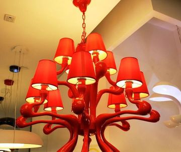 replica chandelier  Ode 1647 by Jacco Maris ( 9 shades )  red