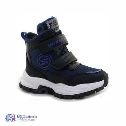 Зимние ботинки Boncy сине-черные Winter В7717-10