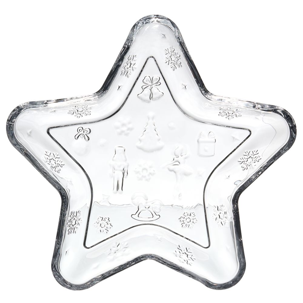 БЛЮДО СЕРВИРОВОЧНОЕ "ЩЕЛКУНЧИК" В ФОРМЕ ЗВЕЗДЫ, 21*21*2,5 СМ