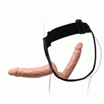 Страпон двойной c трусиками "Ultra passionate Harness" 7.1, Светлый