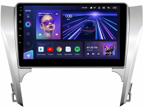 Магнитола для Toyota Camry 50 2011-2014 (рамка серебро 10) - Teyes CC3L на Android 10, CarPlay, 4G SIM-слот