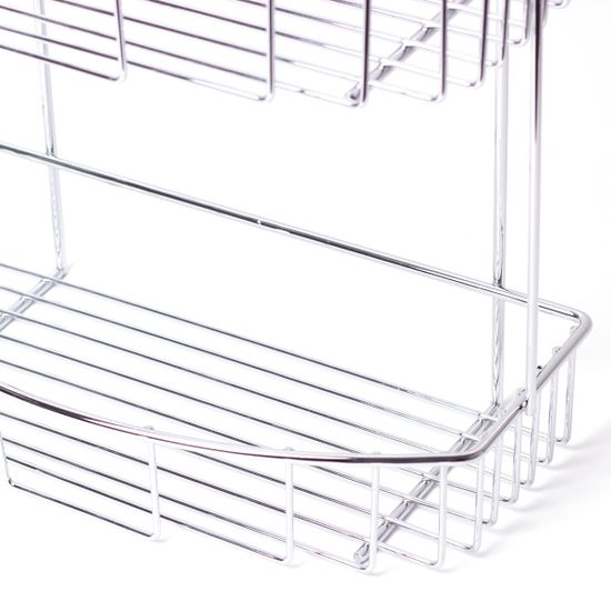 Полка 3-ярусная прямая полуовальная 30,5х15х49 см. Besser BS 0282E из хромированной стали