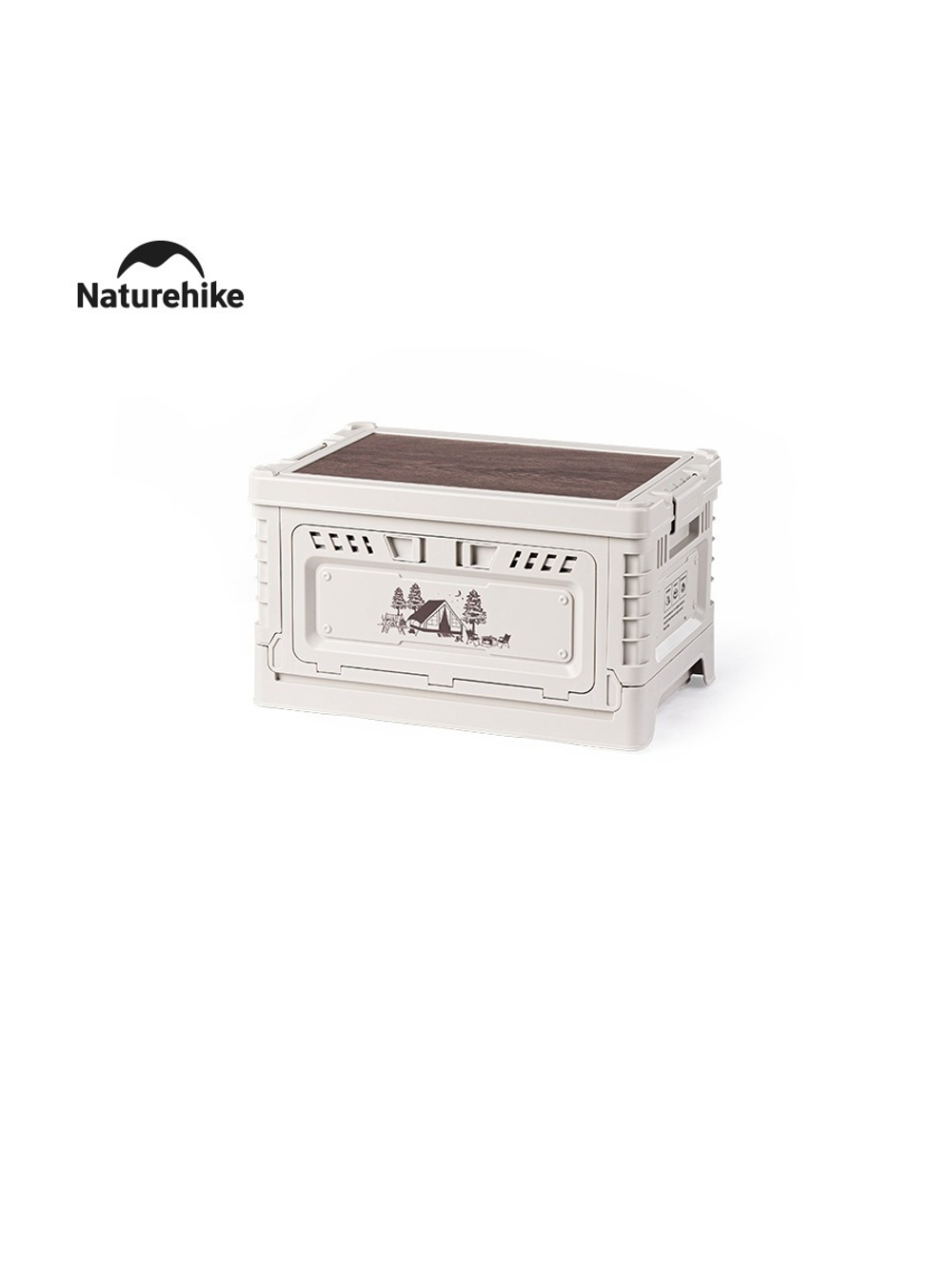 Ящик туристический Naturehike 25 л, трансформер, со столешницей, бежевый